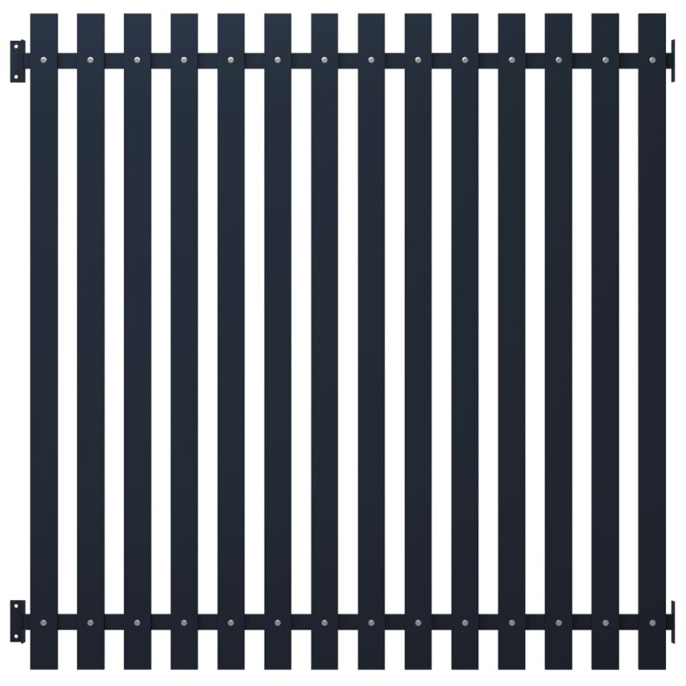 vidaXL Fence Panel Anthracite 170.5x170cm Powder-coated Steel Garden Barrier