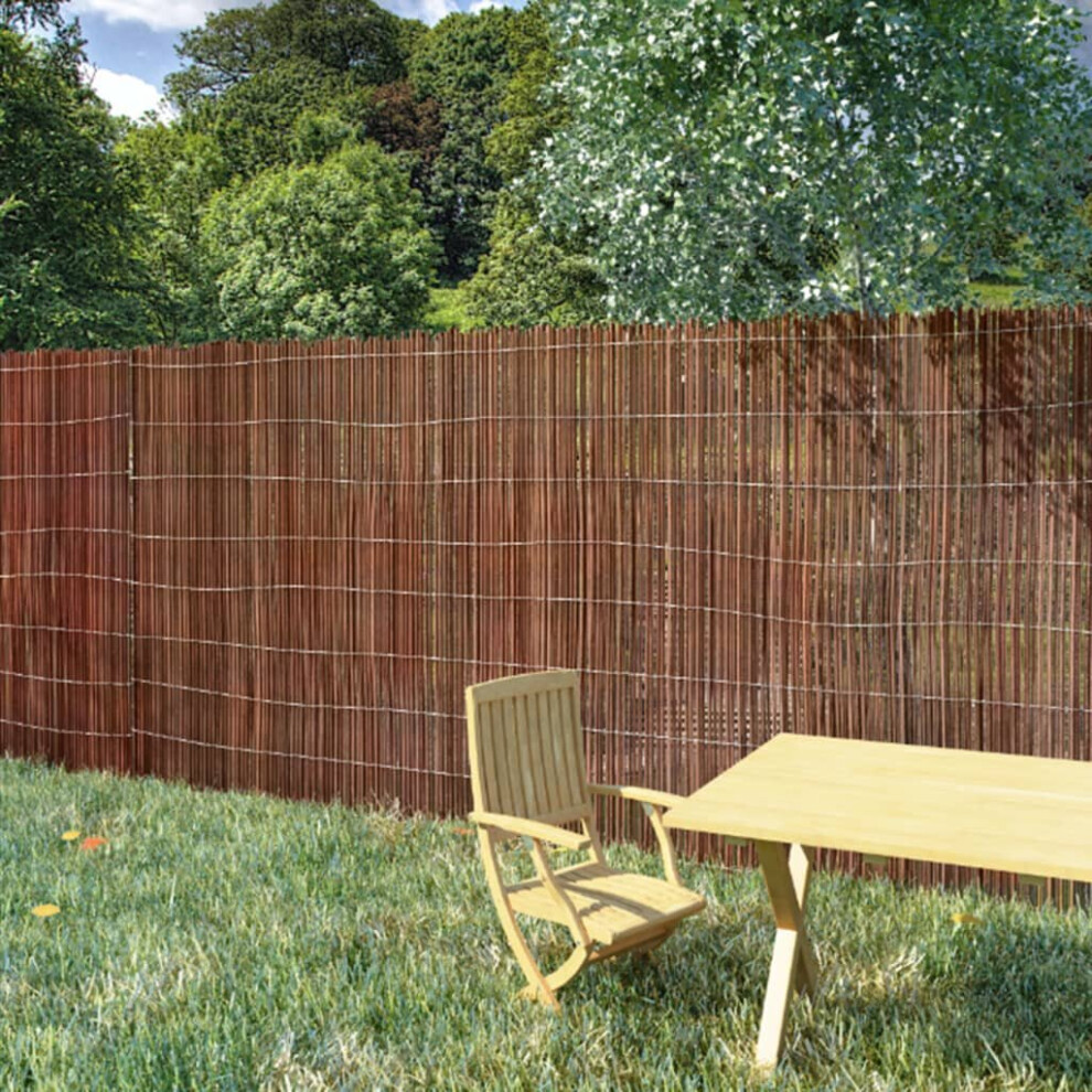 vidaXL Willow Fence 5x1 M Garden Panel Divider Privacy Screen Border Barrier