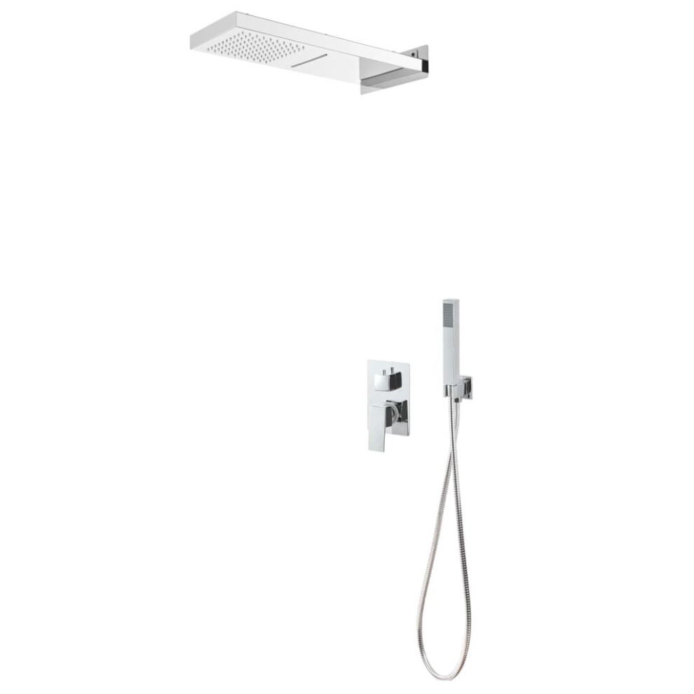 vidaXL Shower System Stainless Steel 201 Silver Bathroom Bathtub Shower Set