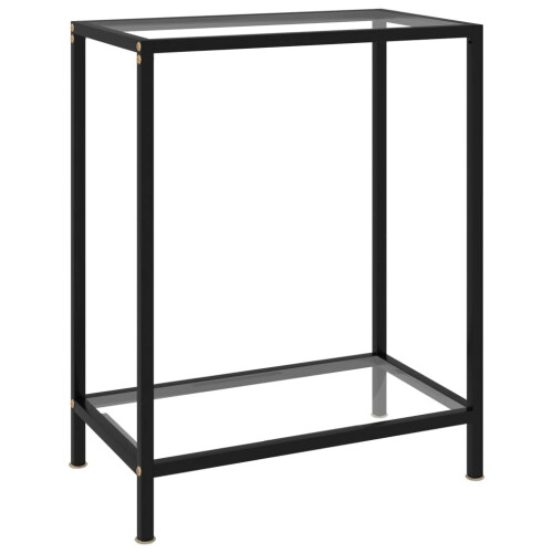 VidaXL vidaXL Console Table Transparent Tempered Glass Accent End Side Coffee Table
