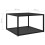 VidaXL vidaXL Tea Table Black 60 cm Tempered Glass Accent Coffee Couch Console Table 5