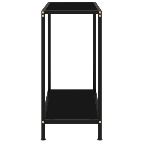 VidaXL vidaXL Console Table Black Tempered Glass Accent End Side Coffee Hall Table 2