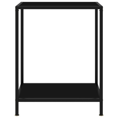 VidaXL vidaXL Console Table Black Tempered Glass Accent End Side Coffee Hall Table 1