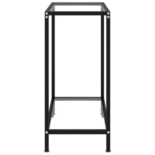 VidaXL vidaXL Console Table Transparent Tempered Glass Accent End Side Coffee Table 2