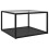 VidaXL vidaXL Tea Table Transparent and Black 60 cm Tempered Glass Side Coffee Table 1