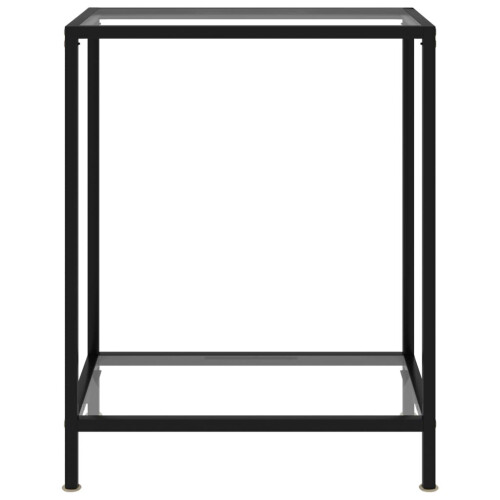 VidaXL vidaXL Console Table Transparent Tempered Glass Accent End Side Coffee Table 1