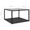 VidaXL vidaXL Tea Table Transparent and Black 60 cm Tempered Glass Side Coffee Table 5