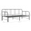 VidaXL vidaXL Pull-out Sofa Bed Frame Grey Metal 90x200cm Bedroom Guest Day Bed Base 2