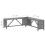 VidaXL vidaXL Solid Acacia Wood Garden Corner Bench with Planter 117cm Grey Seating 8