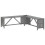 VidaXL vidaXL Solid Acacia Wood Garden Corner Bench with Planter 117cm Grey Seating 1
