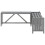 VidaXL vidaXL Solid Acacia Wood Garden Corner Bench with Planter 117cm Grey Seating 2