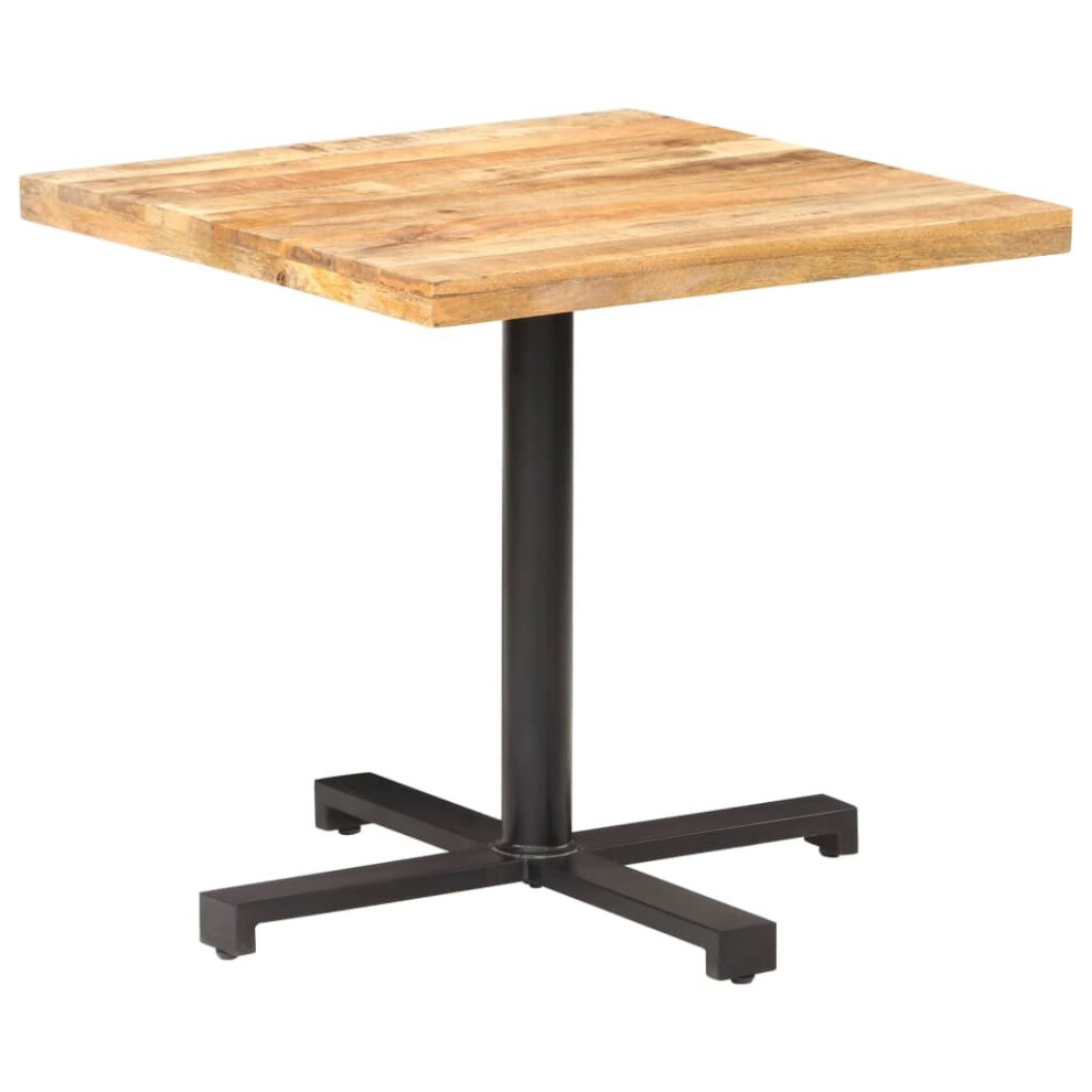 Vidaxl Rough Mango Wood Bistro Table Square 80X80x75cm Wooden Dining Table
