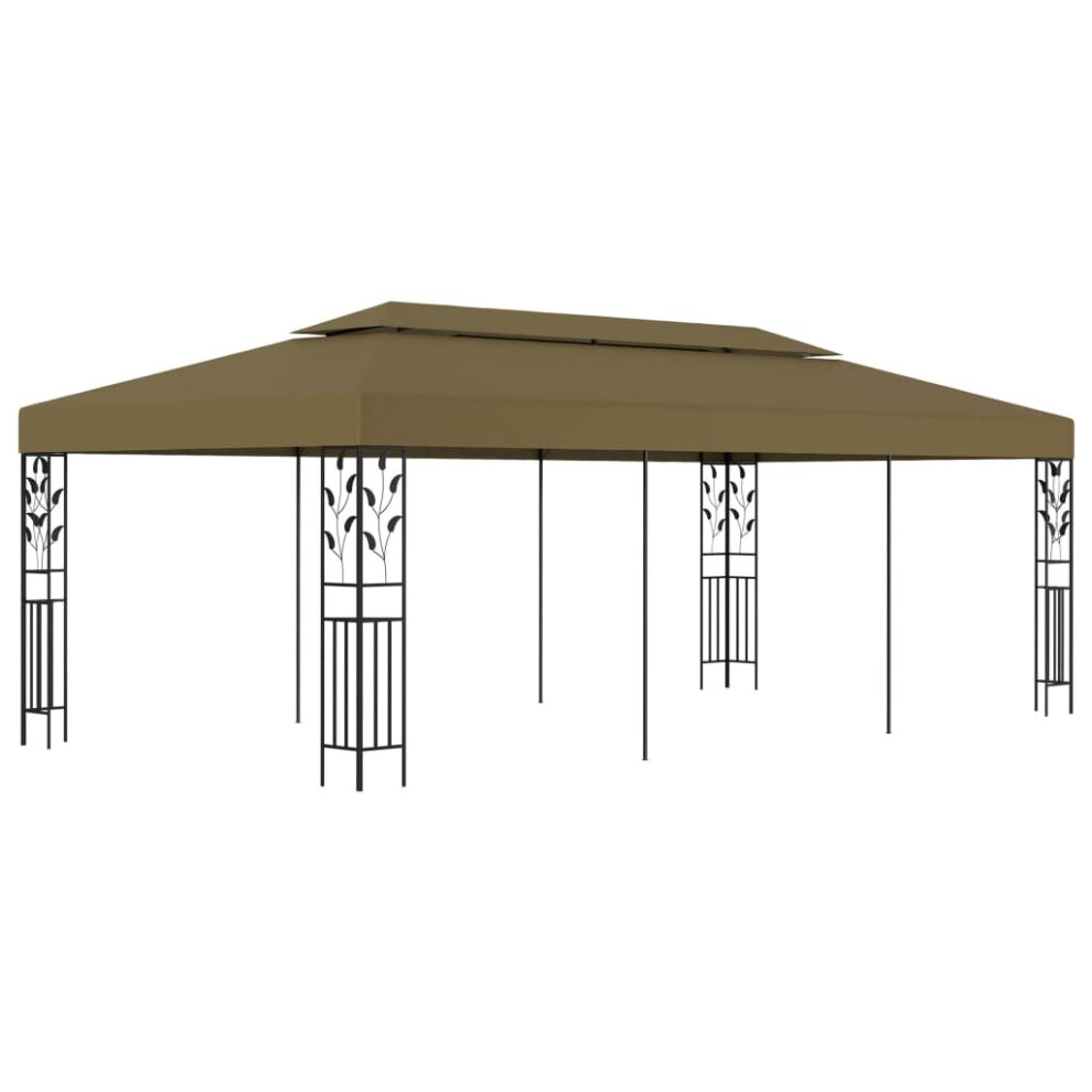 vidaXL Gazebo Taupe 180 g/mÂ² Outdoor Marquee Patio Canopy Shelter Party Tent