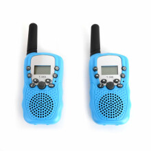 (Blue) 2 Pcs Children Walkie Talkies Kids Long Range Walky Talky UHF 446MHz 8 Channel