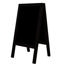 (Black) Wooden A-board heavy Pavement Road Sign Chalk Menu