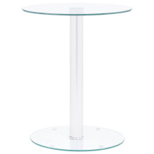 vidaXL Coffee Table Transparent Tempered Glass Accent End Sofa Couch Table