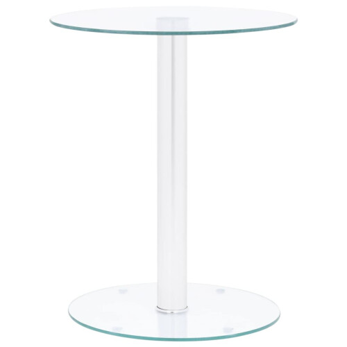 VidaXL vidaXL Coffee Table Transparent Tempered Glass Accent End Sofa Couch Table