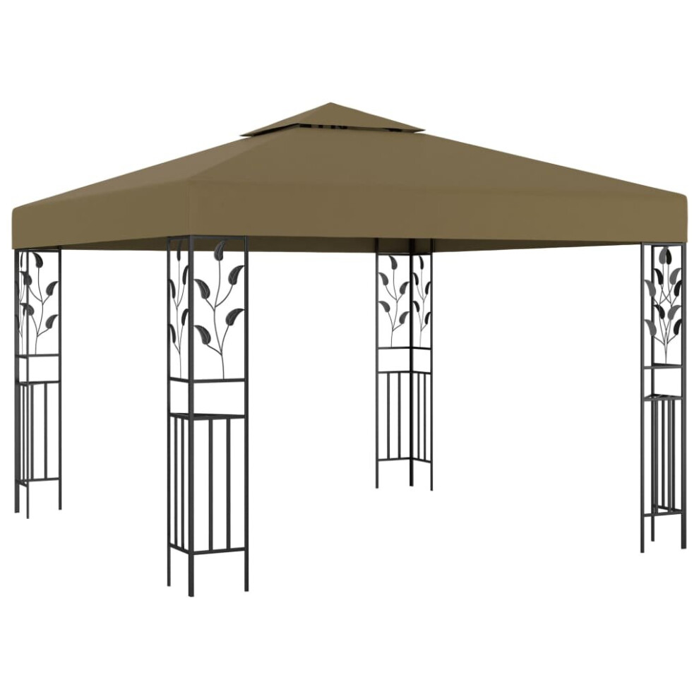 vidaXL Gazebo Taupe 180 g/m² Outdoor Marquee Patio Canopy Shelter Party Tent