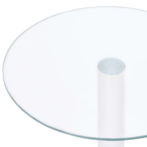 VidaXL vidaXL Coffee Table Transparent Tempered Glass Accent End Sofa Couch Table 2