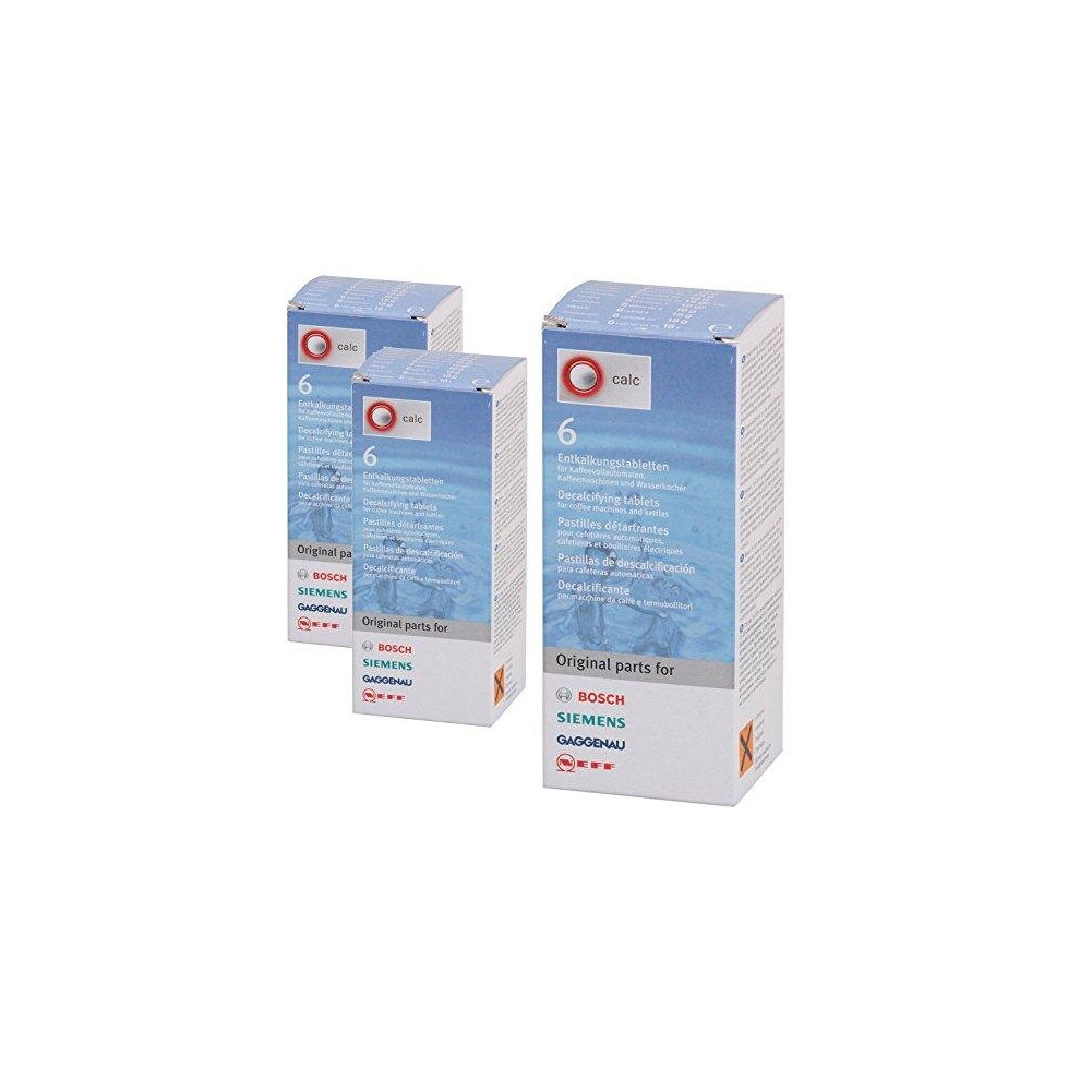 Bosch Genuine Descaler Tablets For Krups Coffee Machine & Kettle (3X Packs Of 6)