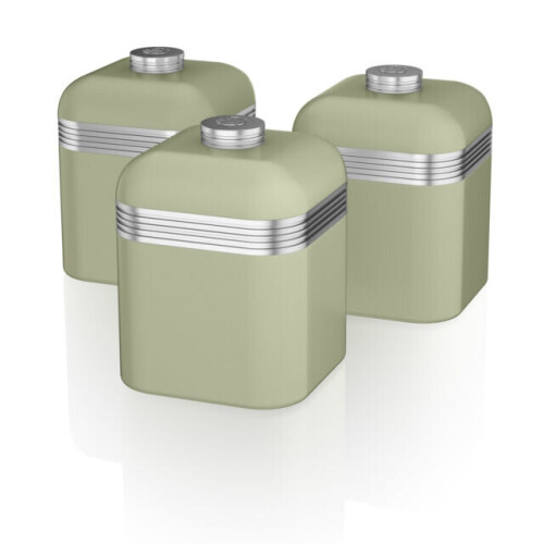 Swan (Green) 4pc Swan Retro Kitchen Storage Set 2