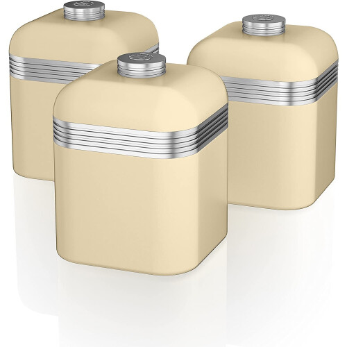 Swan (Cream) 4pc Swan Retro Kitchen Storage Set 2