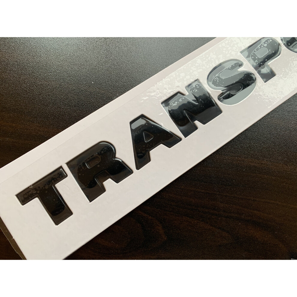 Autocc Gloss Transporter Rear Tailgate Badge For Vw T4/T5/T6 - Universal Fit, Stick-On Black