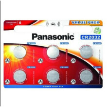 6 Panasonic CR2032 Lithium Coin Cell 2032 3V Battery Car Key Fobs Toys Remote