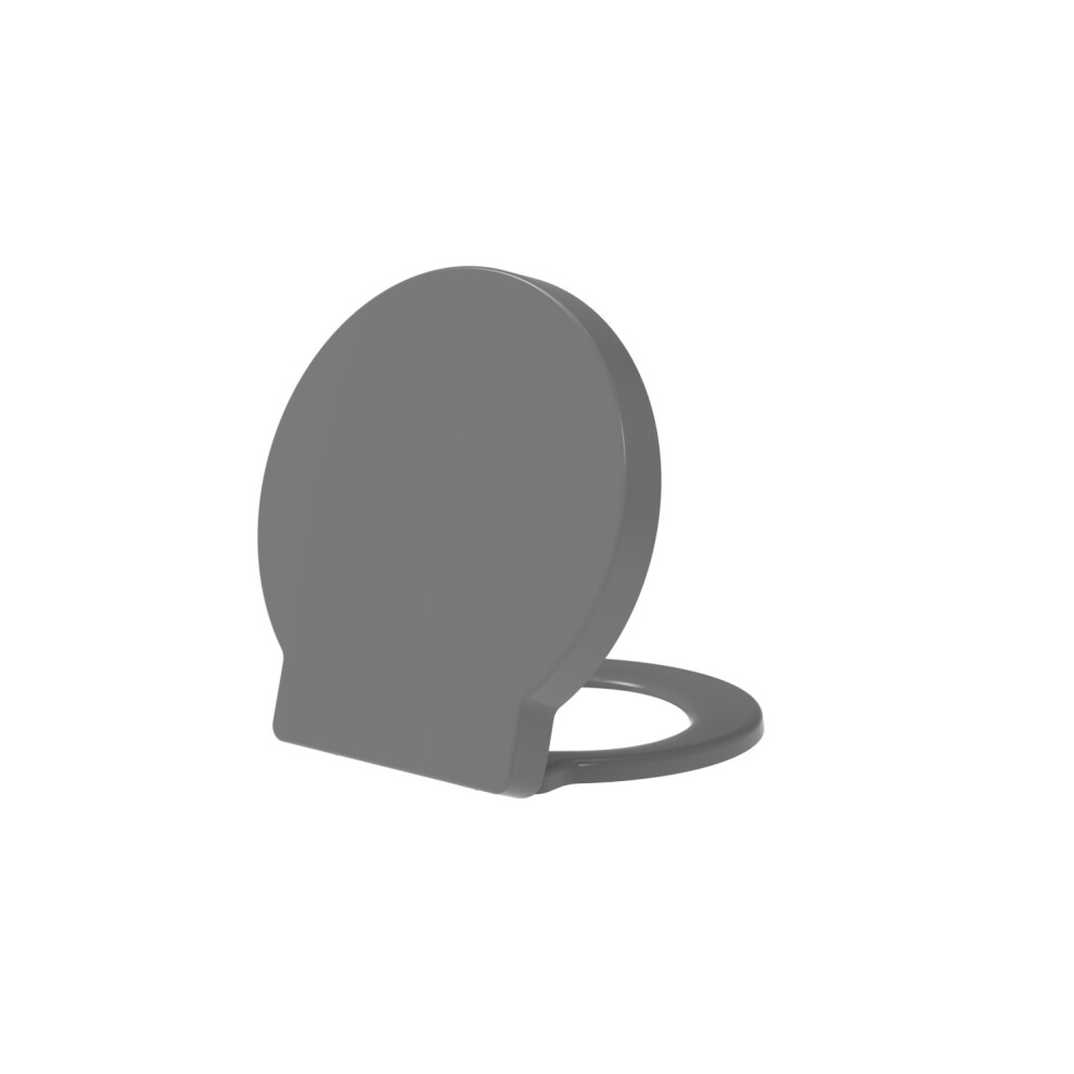 (Grey) Round Soft Close Toilet Seat 400 x 420 Quick Release - Top or Bottom Fix
