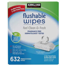 Kirkland Signature Moist Flushable Wipes 632 Count Fast