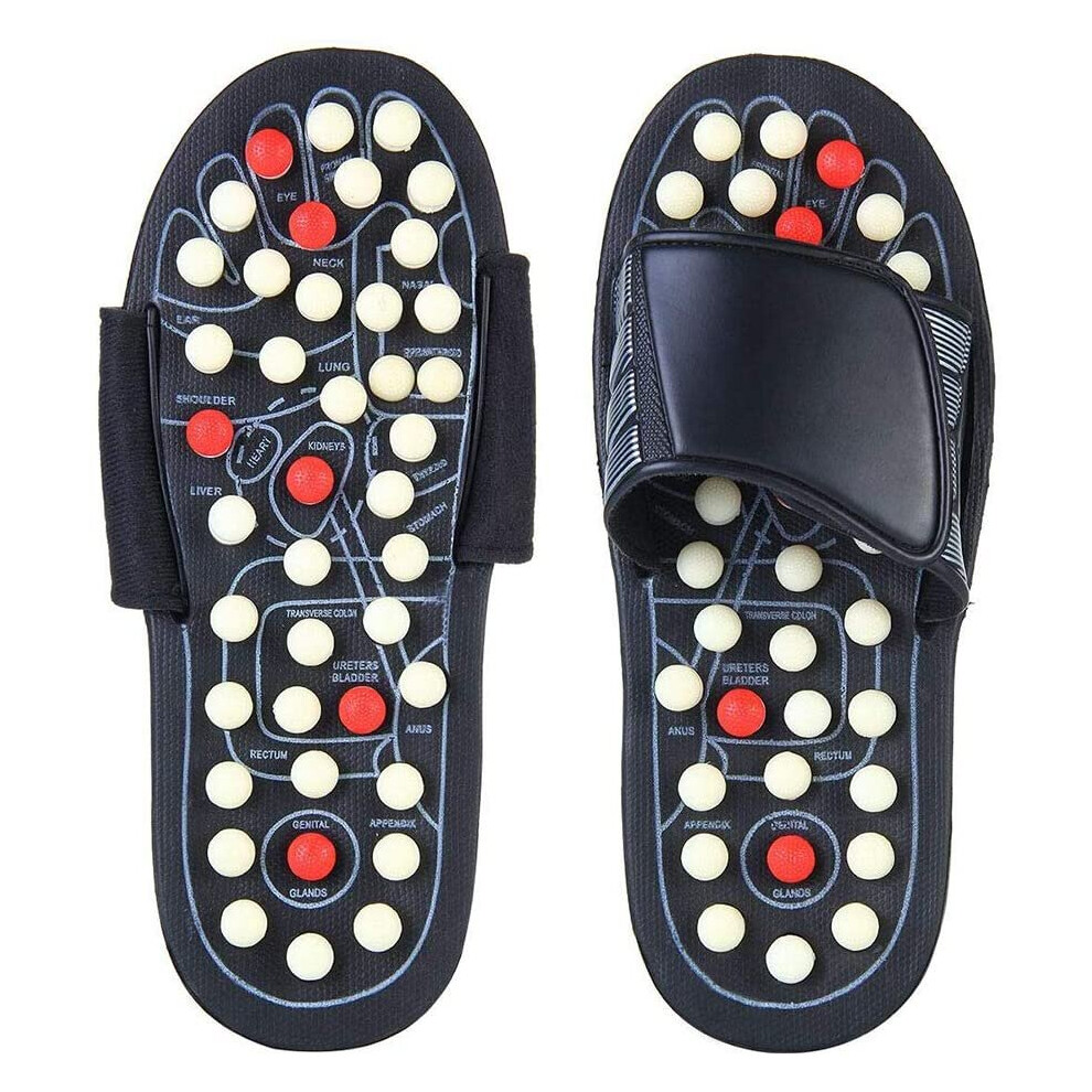 (40-41) Reflexology Massage Slippers Reflexology Foot Massager Tools Acupressure Massage Slippers Shoes Sandals Foot Arch Pain Relief for Men Women