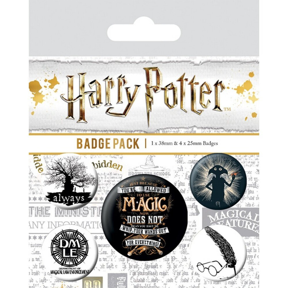 Harry Potter Symbols Badge Set (Pack of 5)