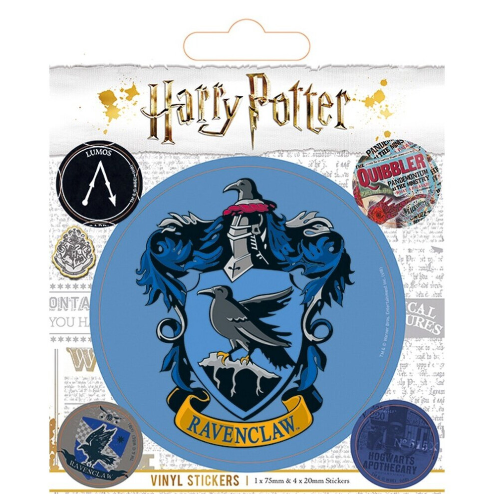 Harry Potter Vinyl Ravenclaw Stickers (Pack Of 5) Blue
