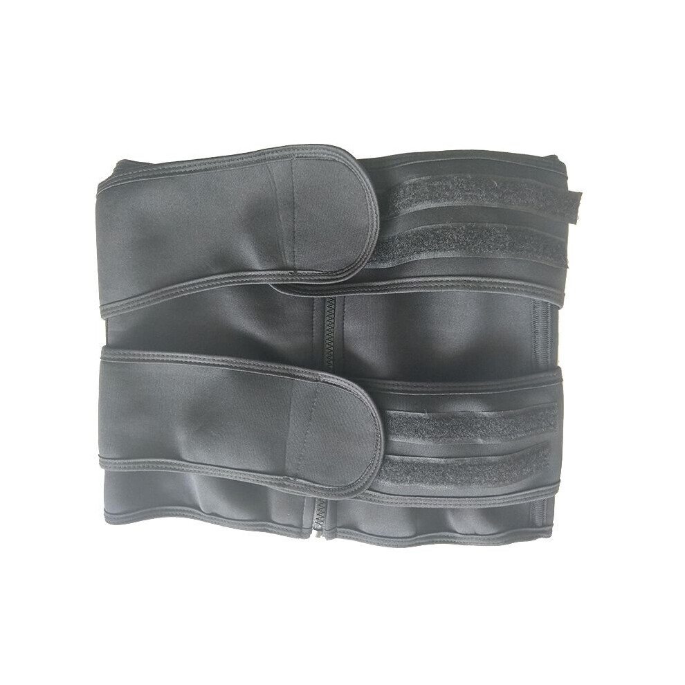 (Black, L) Waist Trainer Belt Body Shaper Tummy Control Slimmer