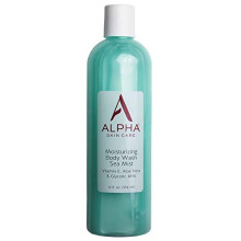 Alpha Skin Care Moisturizing Body Wash | Anti-Aging Formula | Glycolic Alpha Hydroxy Acid (AHA) | Vitamin E & Aloe Vera | Conditions & Soothes | For A