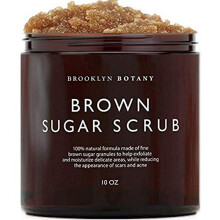 Brooklyn Botany Brown Sugar Body Scrub - Great as a Face Scrub & Exfoliating Body Scrub for Acne Scars, Stretch Marks, Foot Scrub, Great Gifts For Wom