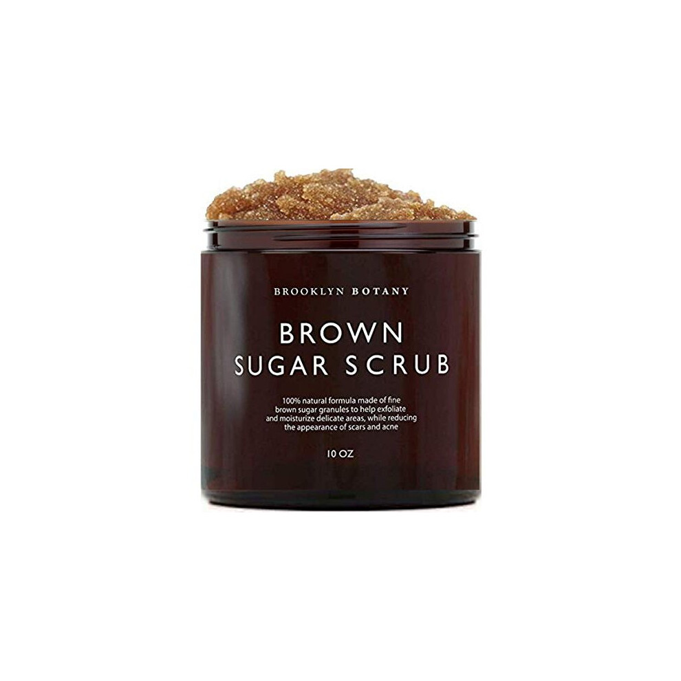 Brooklyn Botany Sugar Body Scrub - Great As A Face Scrub & Exfoliating Body Scrub For Acne Scars, Stretch Marks, Foot Scrub, Great Gifts For Wom Brown