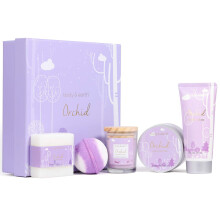Verzorgingsset voor Dames - 5-delige Orchidee Badset met Spa Gift Box voor Zelfzorg