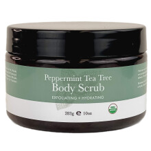 Organic Body Scrub - Peppermint Tea Tree Sugar Scrub Hydrating Exfoliating Body Scrub for Women & Men, Body Exfoliator for Shower and Bath