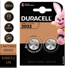 Duracell CR2032 3v LITHIUM Coin Cell Batteries (Pack of 2) DL2032 BR2032