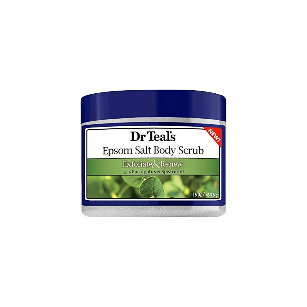 Dr Teal's Exfoliate & Renew Eucalyptus & Spearmint Epsom Salt Body Scrub 16 Oz (Pack Of 2)