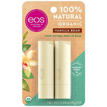 EOS, Bio 100% Natürliche Shea-Lippenbalsam, Vanille-Bohnen, 2 Pack, 0.14 oz (4 g) Jeder