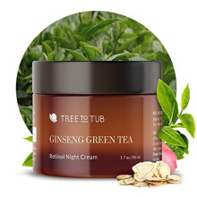 Tree To Tub, Retinol Anti-Aging & Falten-Nacht-Moisturizer, Hyaluron-Säure-Gesichtscreme für trockene, empfindliche Haut, 1,7 fl oz (50 ml)