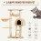 PawHut PawHut Cat Tree Kitten Scratching Activity Playing Climb Center 5