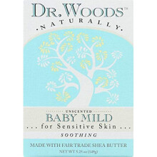 Dr. Woods, Baby Milder Seifenbar, Beruhigend, Unparfümiert, 5,25 oz (149 g)