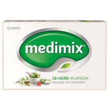 Medimix Handgemaakte Kruiden Handgemaakte Ayurvedische Klassieke 18 Kruidenzeep voor een Gezonde en Heldere Huid Verpakking van 12 (12 x 125 g)
