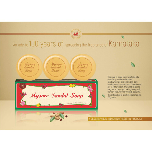 Mysore Sandal Soap 150g (pacote de 3) 1