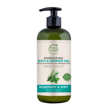 Petal Fresh, Energiserende Bad- & Douche Gel, Rosmarijn & Munt, 16 fl oz (475 ml)