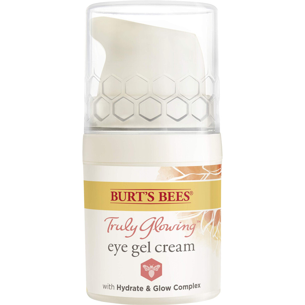 Burt's Bees Truly Glowing Reawakening Gel Eye Cream with Hydrate and Glow Complex, 0.5 Fluid Ounce