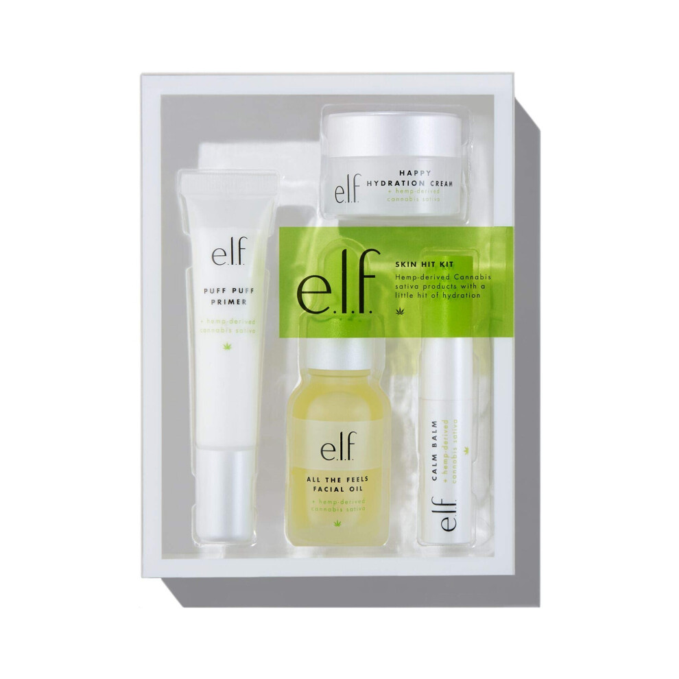 Elf Skin Hit Kit Travel Size Hemp-derived Cannabis Sativa, 0.52 Oz + 0.5 Fl oz + 0.5 Fl Oz + 0.07 Oz